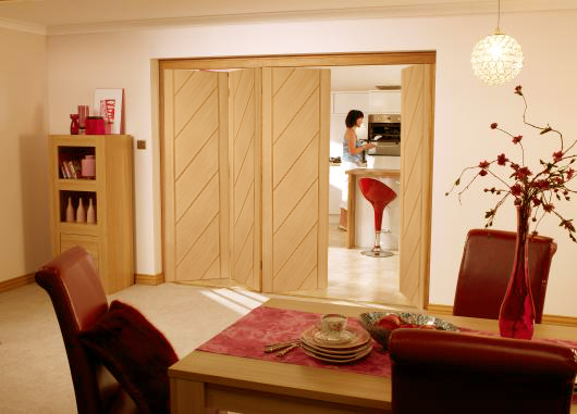 Roomfold Monza Oak Internal Folding Sliding Doors